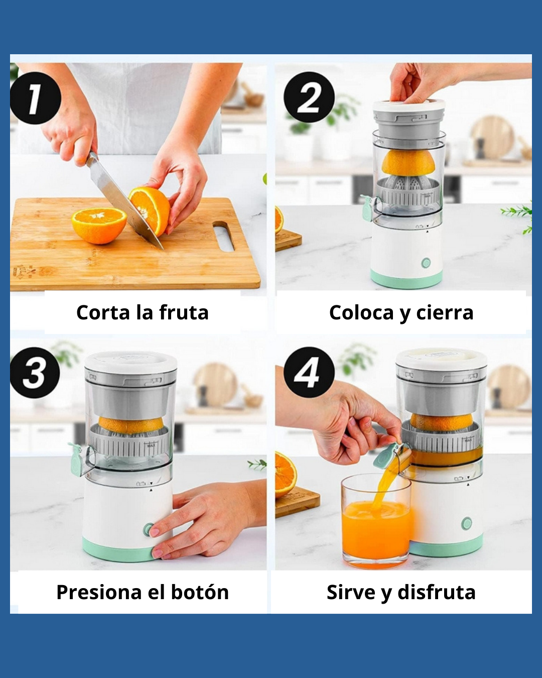 🍊✨ Exprimidor Eléctrico USB Portátil – Jugo Natural al Instante 🍊 ✨🍋