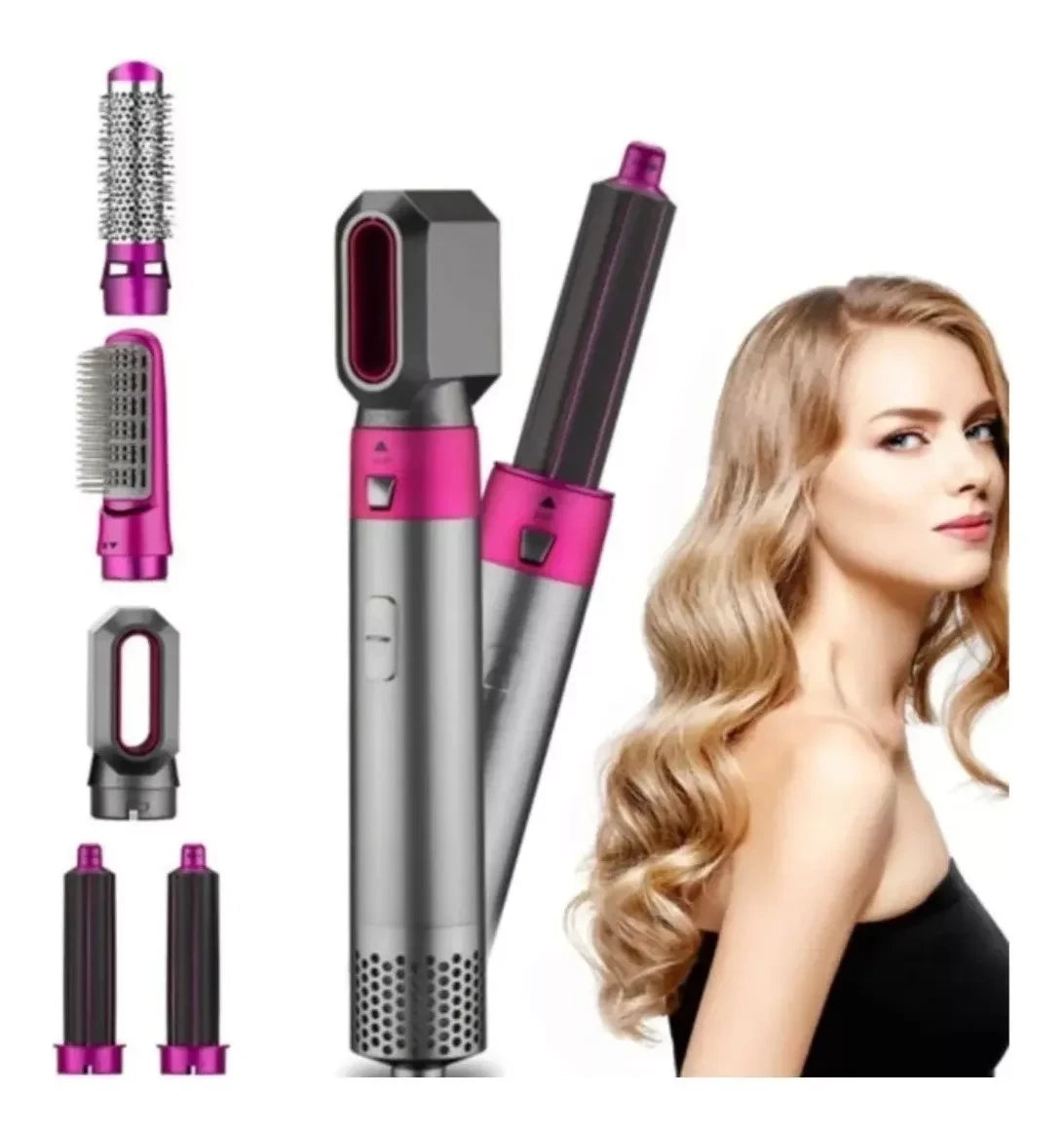✨ Cepillo Secador Eléctrico 5 en 1 Profesional – Alisa, Riza y Da Volumen Fácilmente ✨