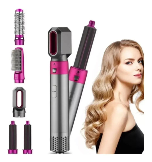 ✨ Cepillo Secador Eléctrico 5 en 1 Profesional – Alisa, Riza y Da Volumen Fácilmente ✨